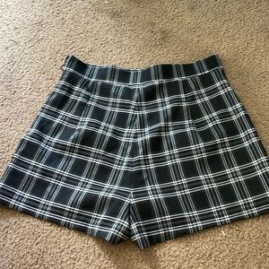 Rue21, black and white plaid shorts
